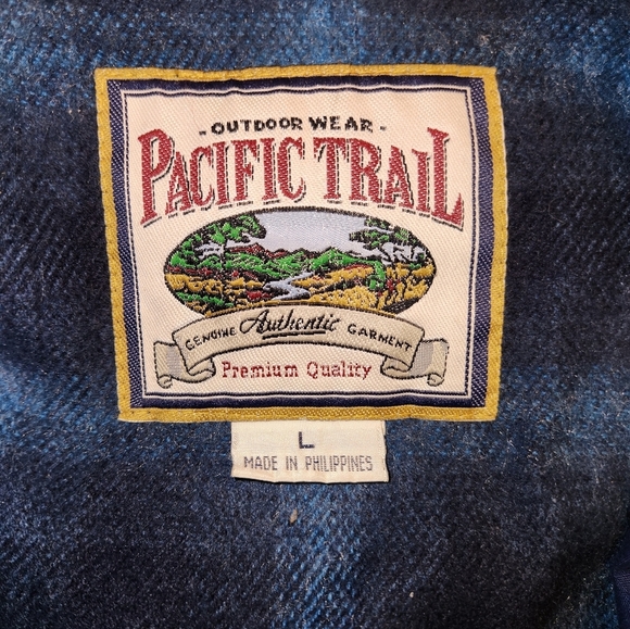 Pacific Trail Vntg Mens Quality Outerwear Jacket White Hooded Pockets Lined Sz L - Picture 10 of 15